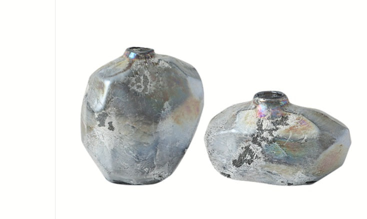 Shaped silver bottle high B