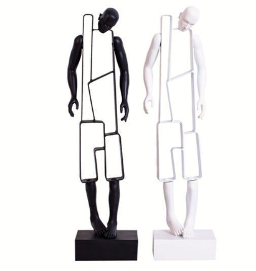 White figure resin decoration