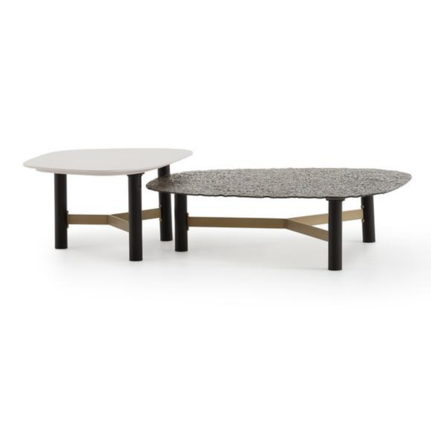 SET MESA DE CENTRO BELIZE GLASS/ WOOD ARE