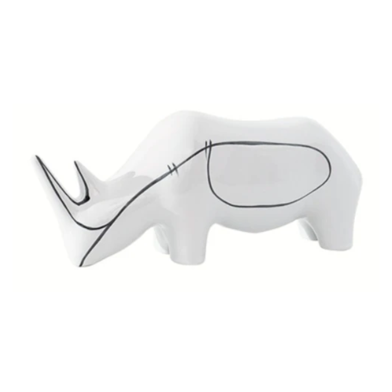 Accesorio Decorativo White Hand Painted Cow B FLO