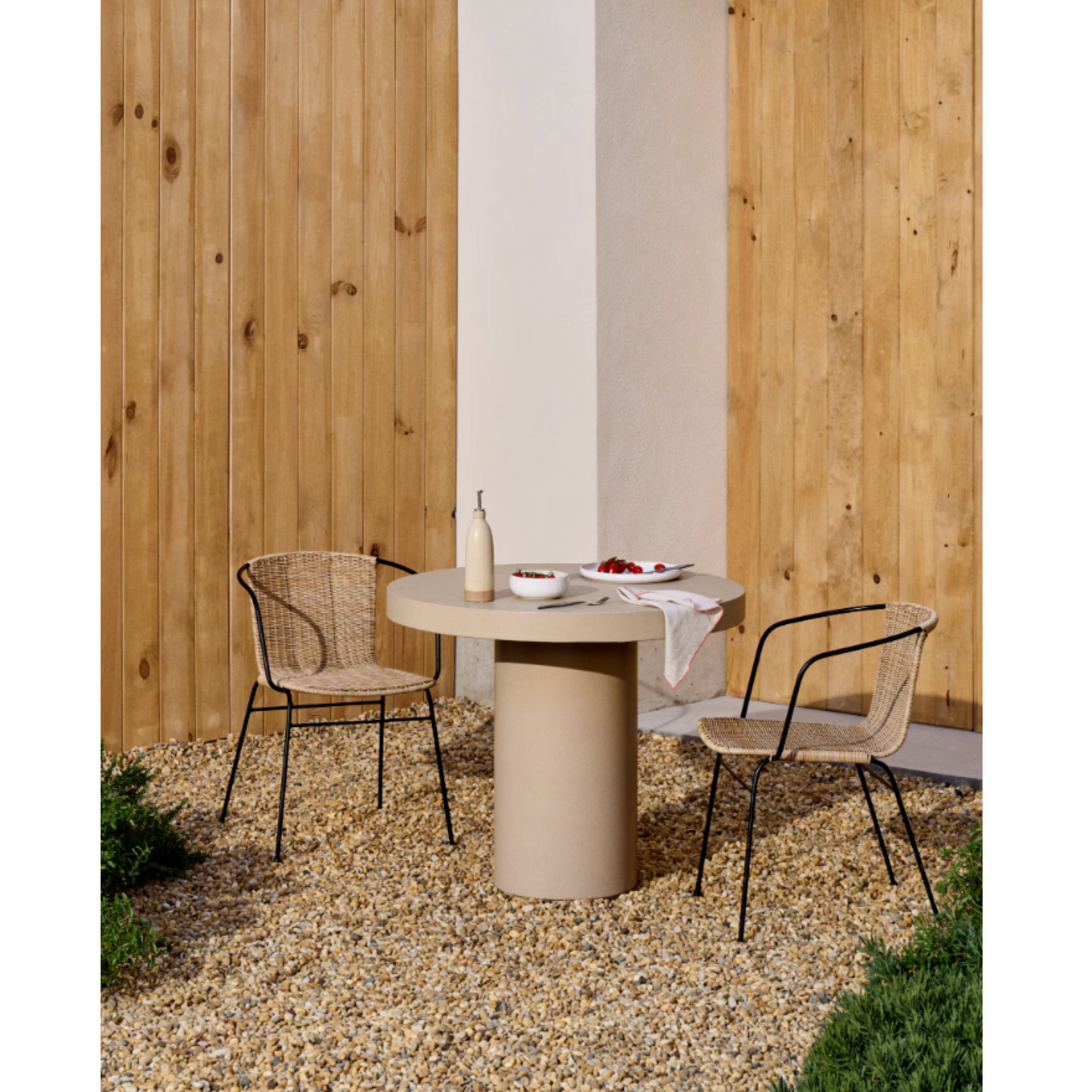 Mesa de Comedor Exterior Aiguablava Cemento Beige 90 LF