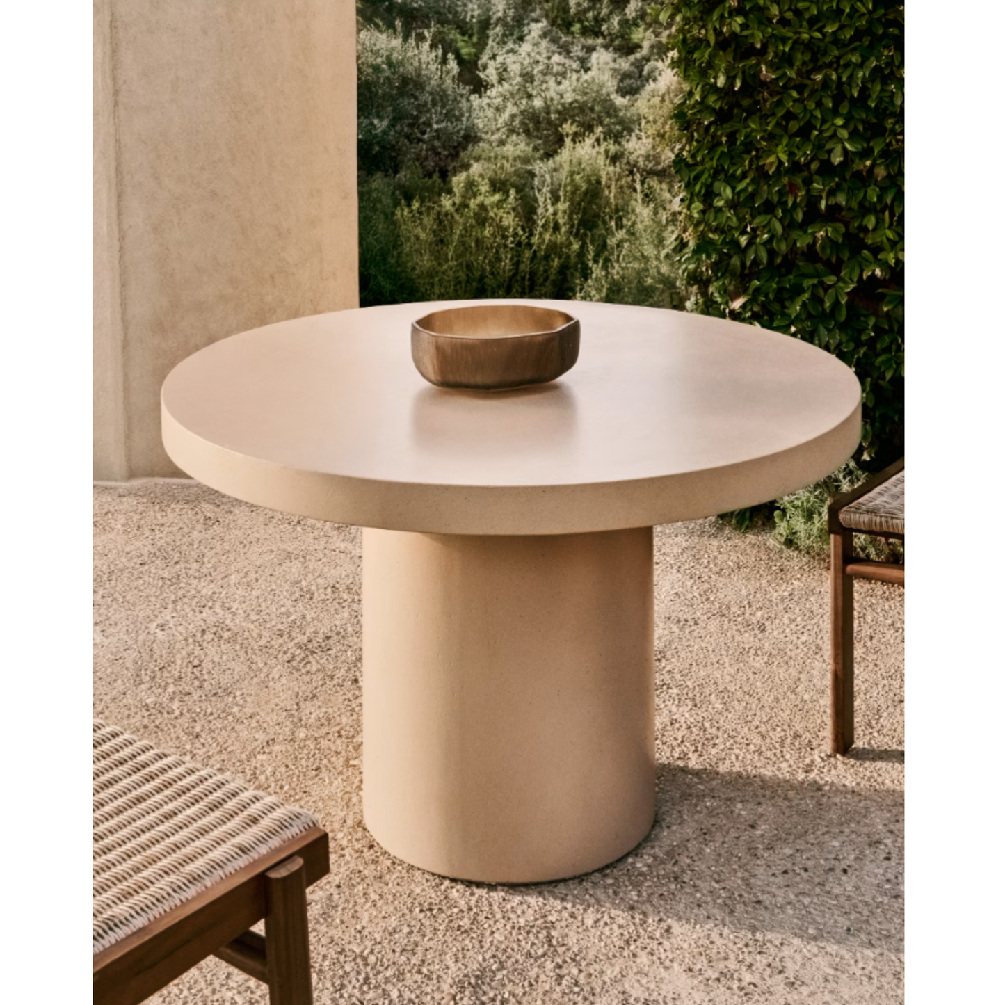 Mesa de Comedor Exterior Aiguablava Cemento Beige 120 LF