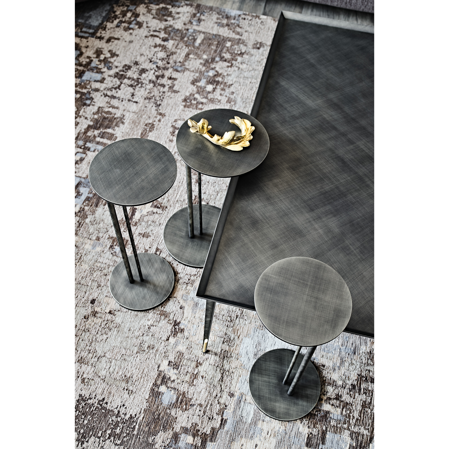 Set de Mesas de Lado Sting Brushed Grey CAT
