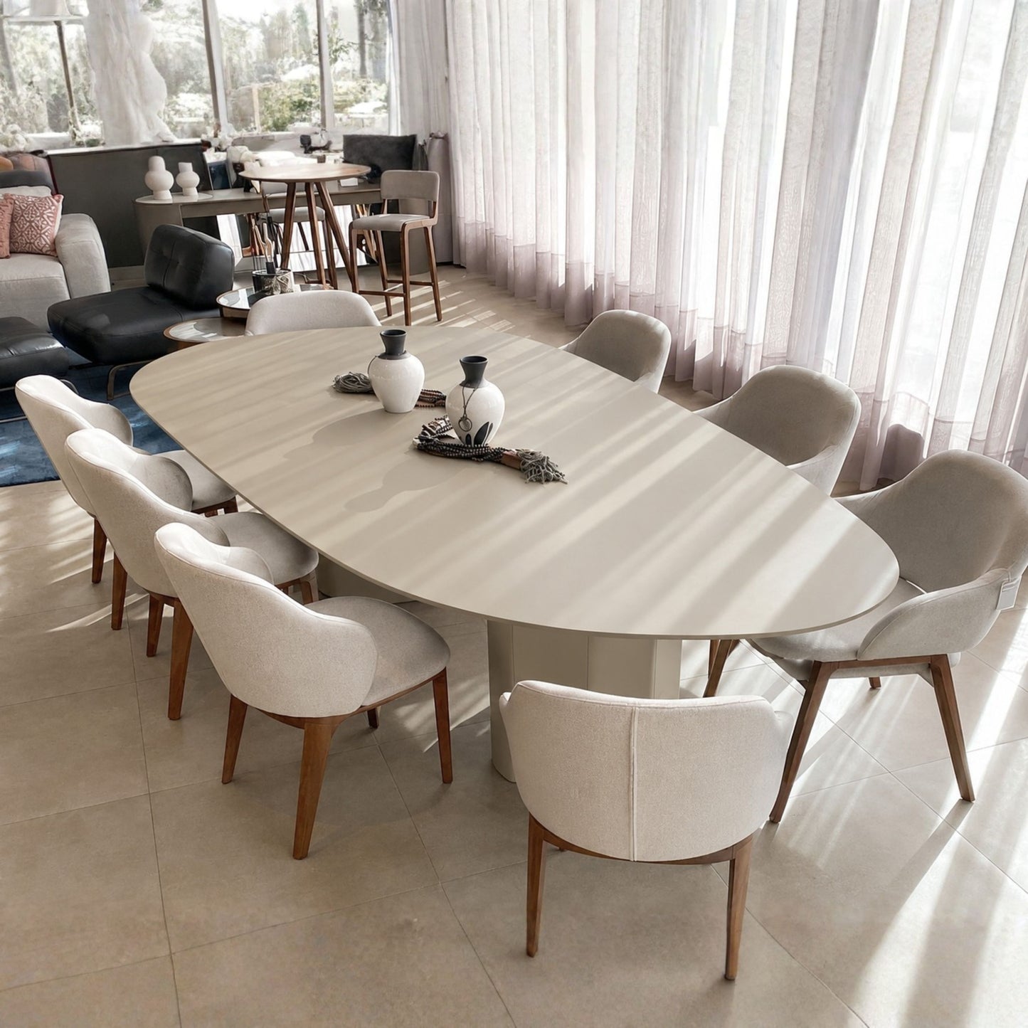 MESA DE COMEDOR STONE LACA CINZA ESS