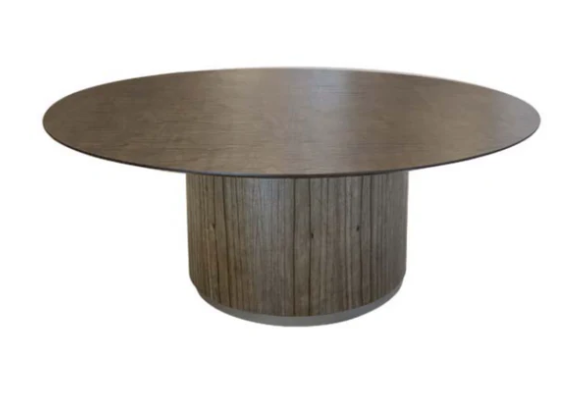 Mesa de Comedor Tub Redondo Nogal 200 DK