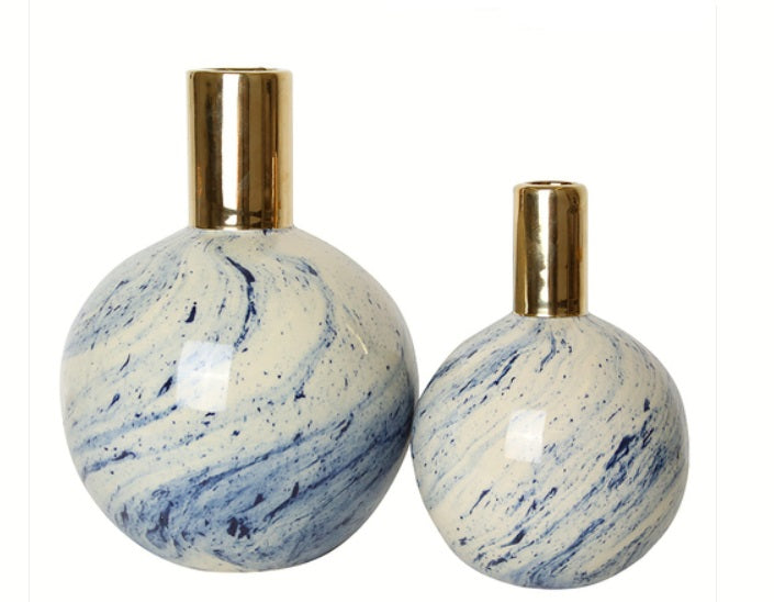 Blue quicksand Vase-A