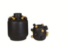Black +little golden balls vase A