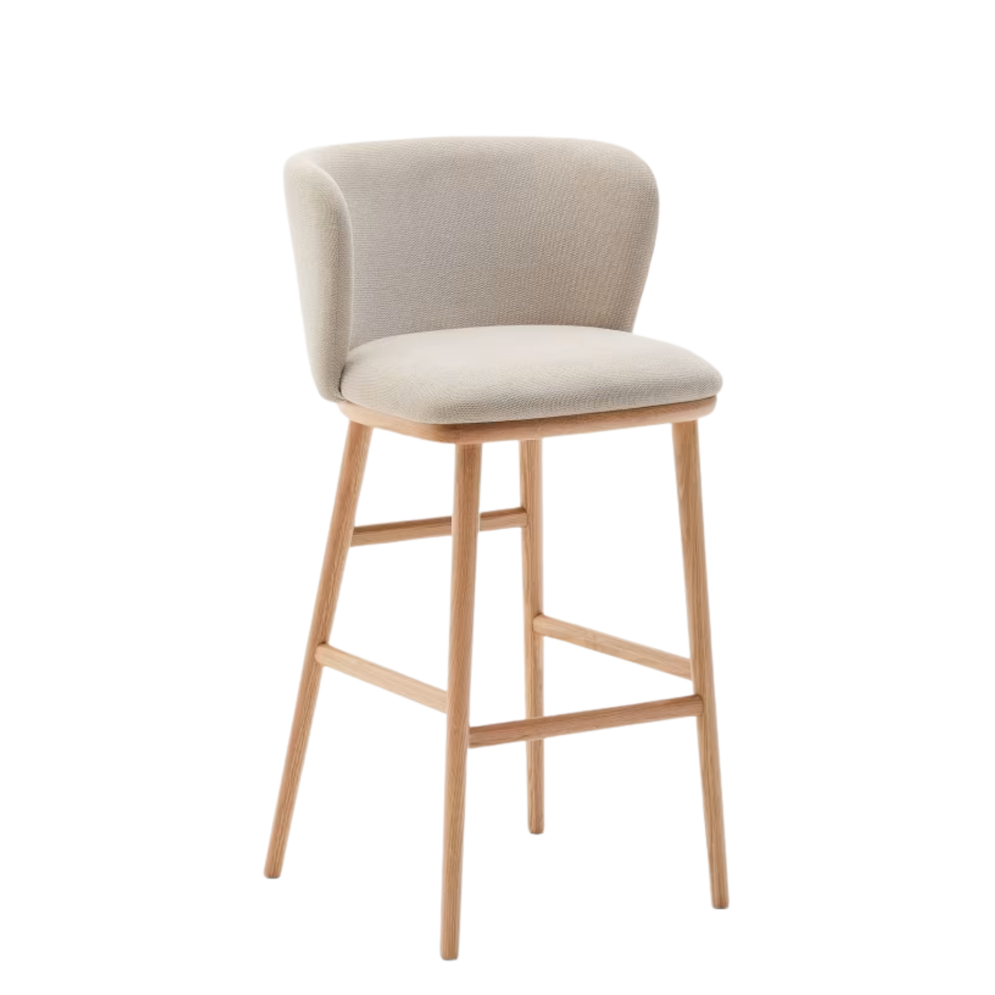 TABURETE DE BAR CISELIA BEIGE MADERA LF