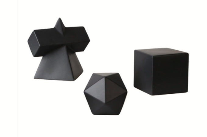 Black geometry decoration -C