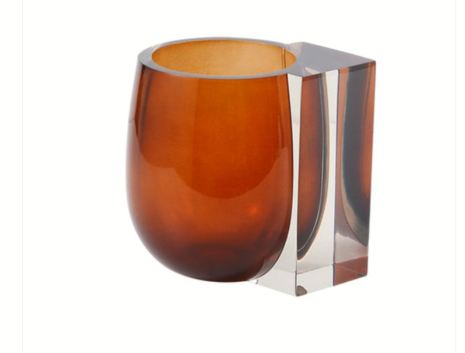 Transparent brown vase