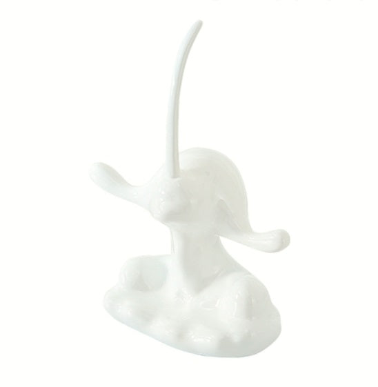 Long nose ornament White