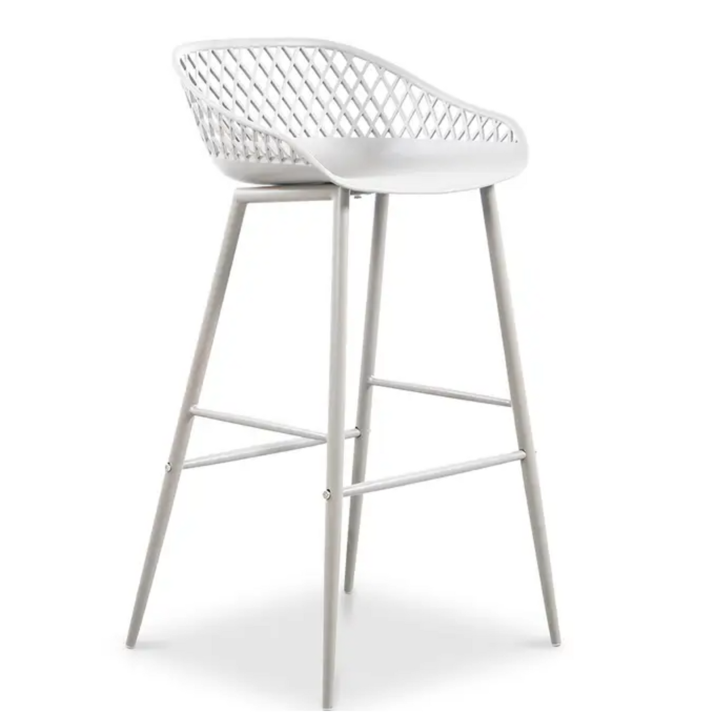 Piazza Outdoor Barstool White