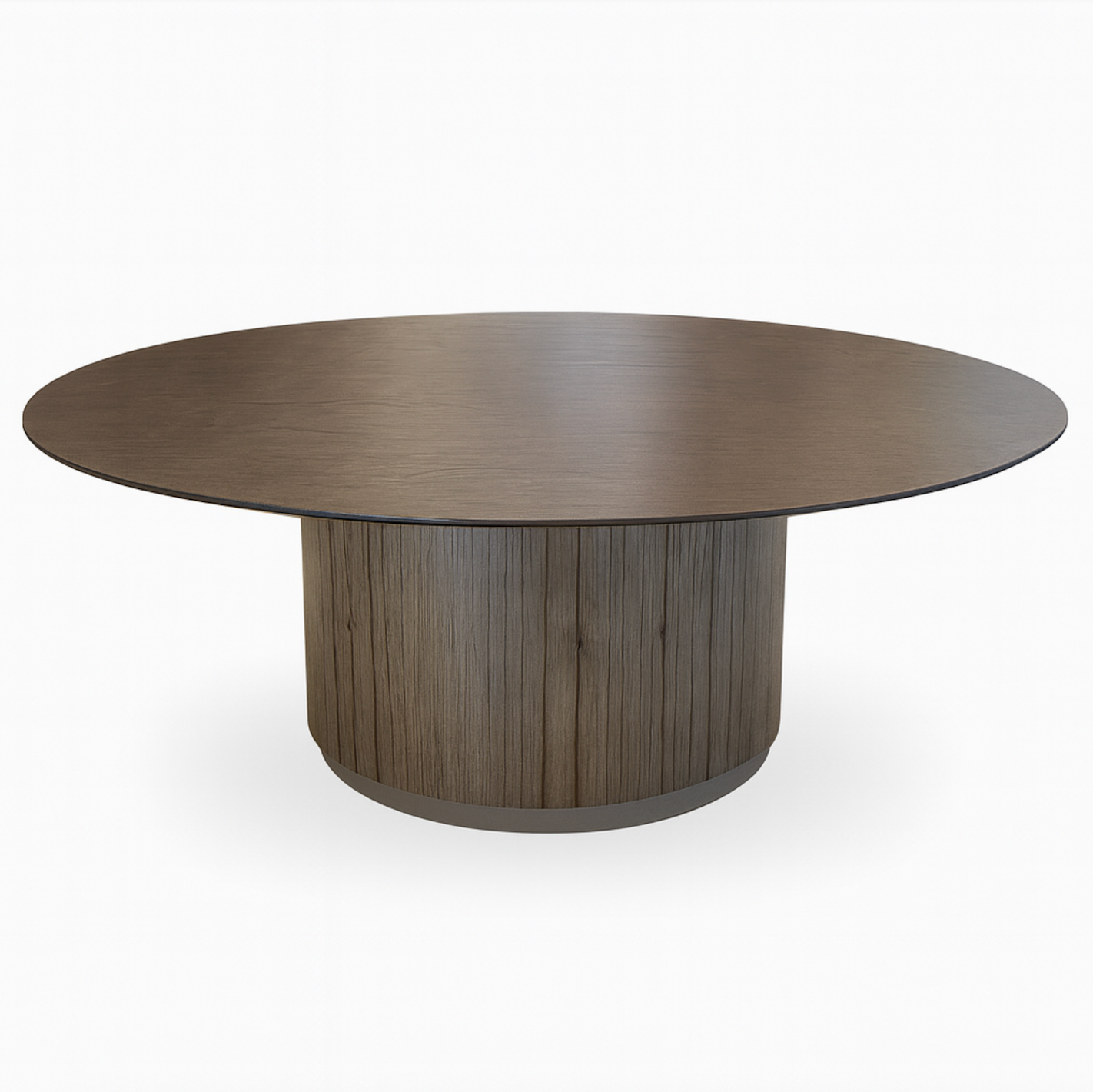 Mesa de Comedor Tub Redondo Nogal 200 DK
