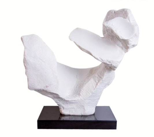 Matte white resin decoration