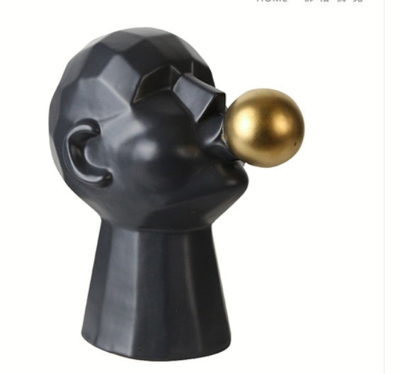 spit bubbles ceramic decoration-Black