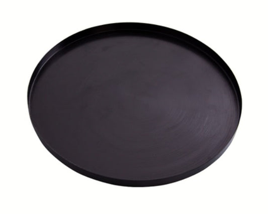 Black round shaped tray