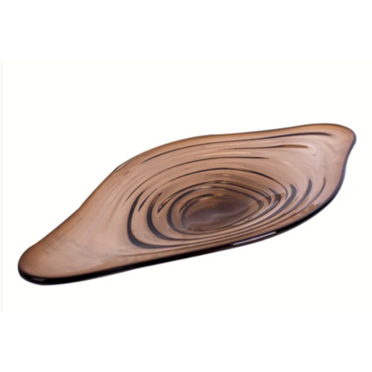 Brown Water ripper glass bowl