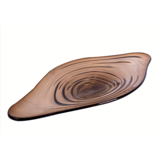 Brown Water ripper glass bowl