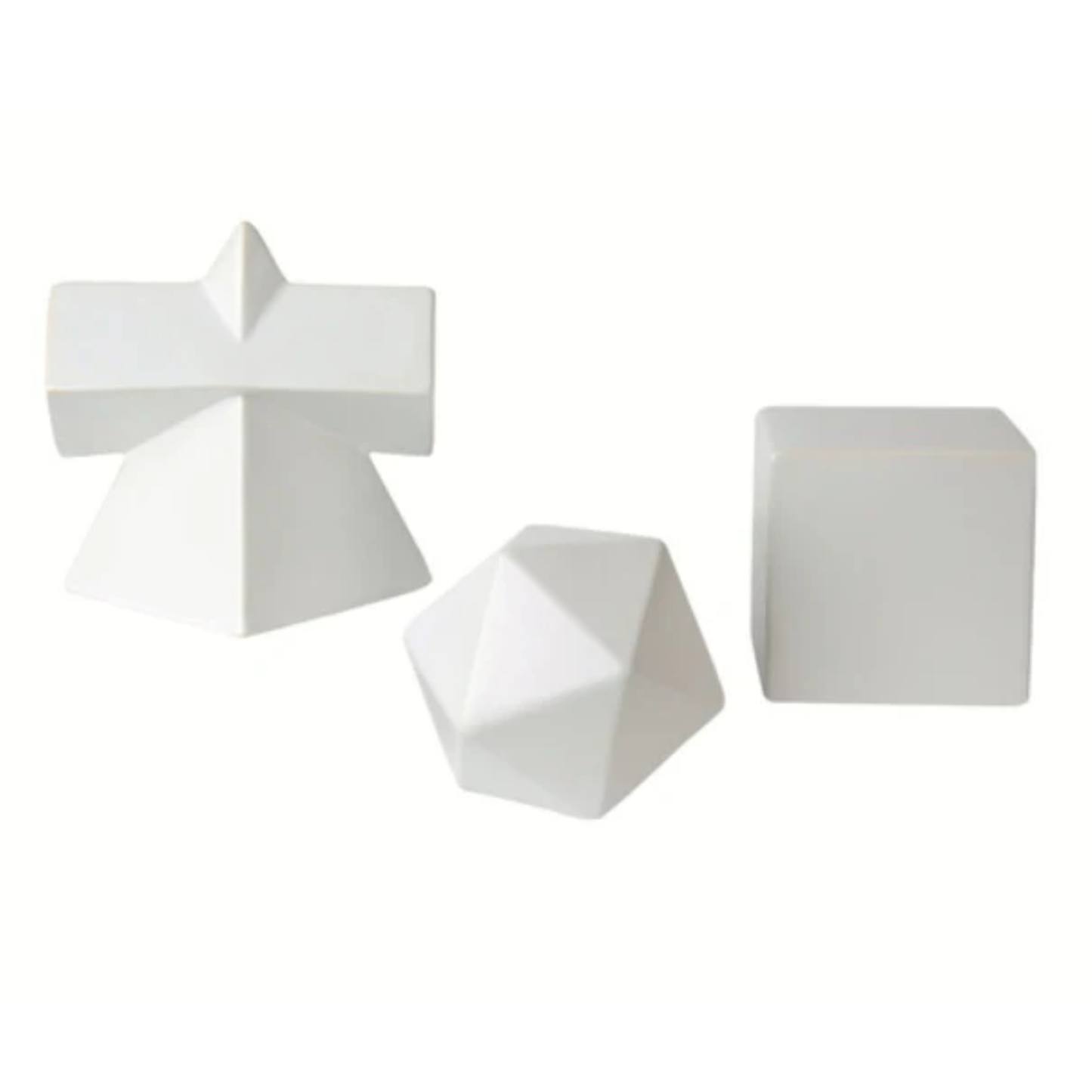 White  geometry decoration -A
