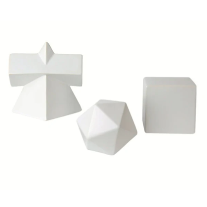 White  geometry decoration -A