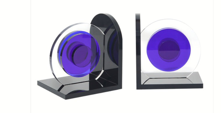 Blue Disc Bookend