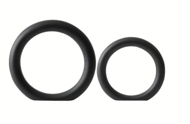 Round ring ornament Black A
