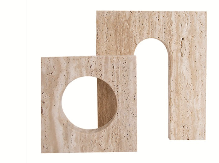 Yellow Squre& round shape vase-A