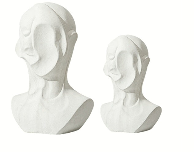 White Abstract human ornament-B