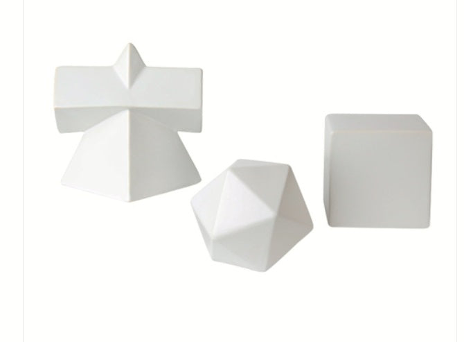 White  geometry decoration -A