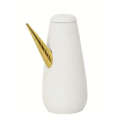 Long mouth decorative pot white-A