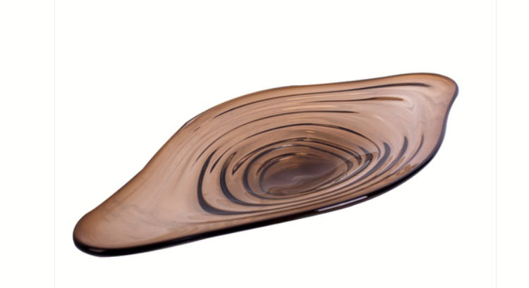 Brown Water ripper glass bowl