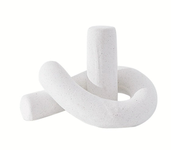 White Tree knot ornament-A