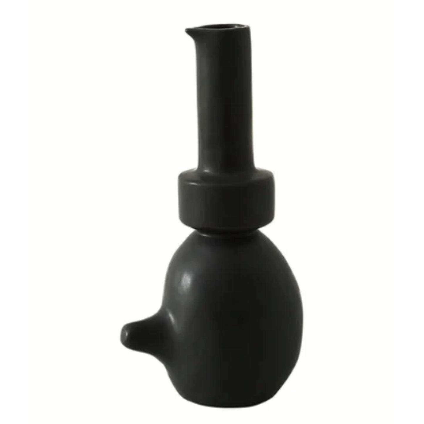 White sand geometric vase-A