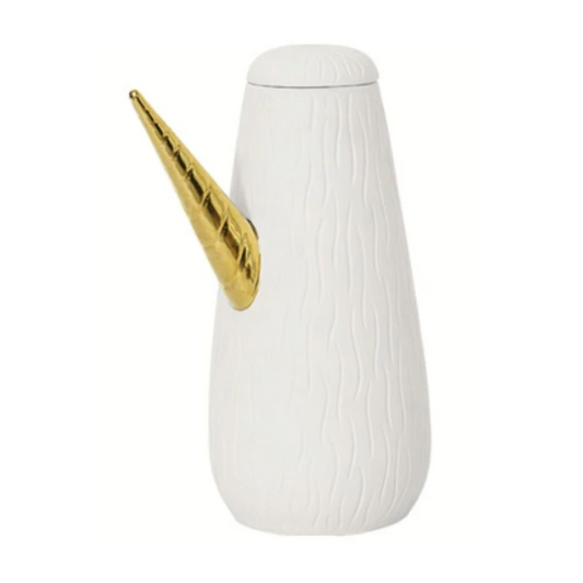 Accesorio Decorativo Long Mouth Pot White-A FLO