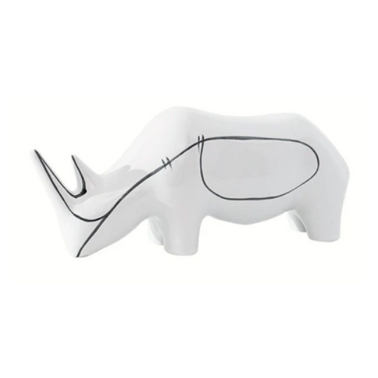 Accesorio Decorativo White Hand Painted Cow B FLO