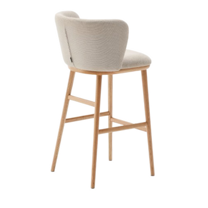 Taburete de Bar Ciselia Chenilla Beige LF