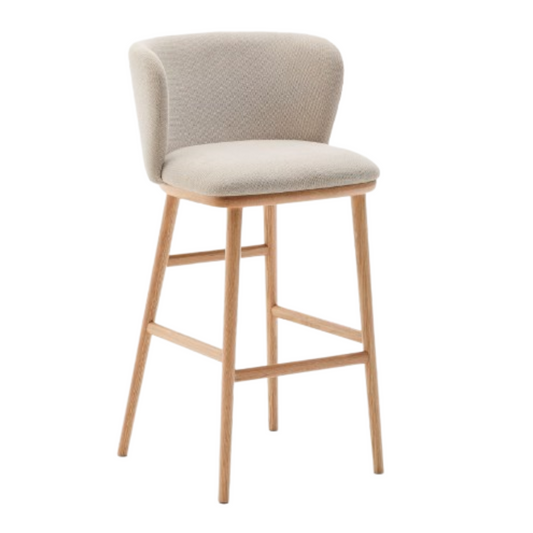 Taburete de Bar Ciselia Chenilla Beige LF