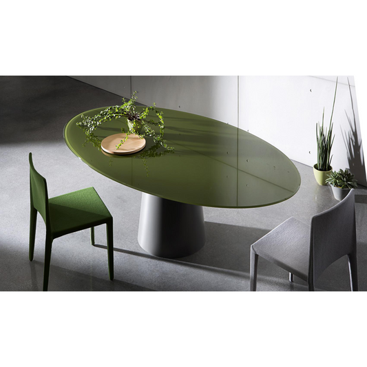 Mesa de Comedor Totem Elliptical White SOV