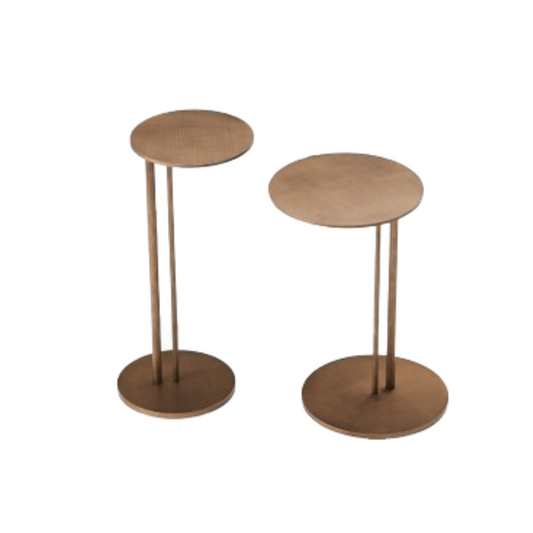 Set de 2 mesas de Lado Sting Brushed Bronze CAT