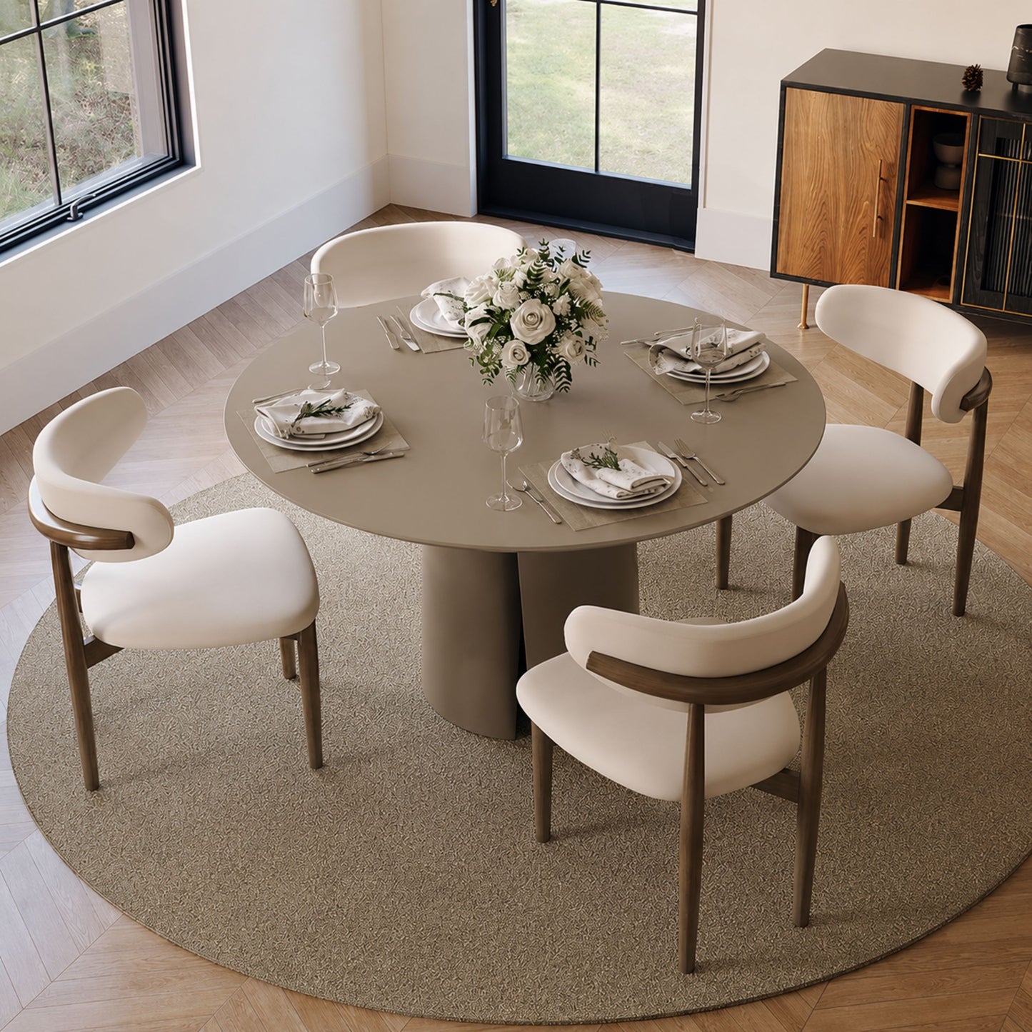 MESA DE COMEDOR VALSA LACA FENDI VIDRIO ESS