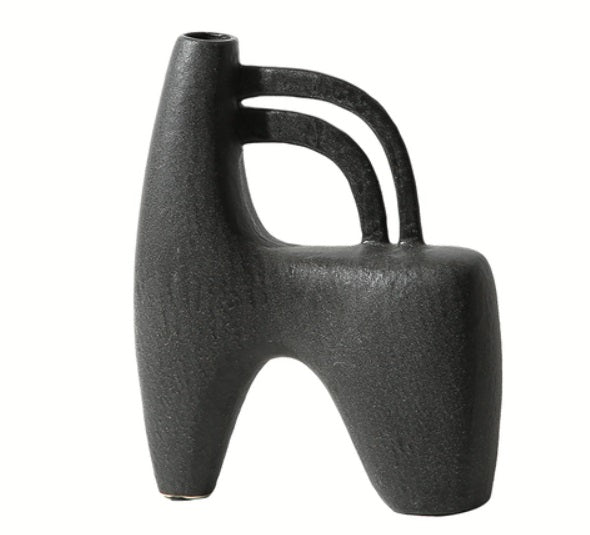 Geometric alphabet ornament -Black