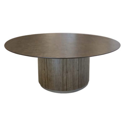 Mesa de Comedor Tub Redondo Nogal 200 DK