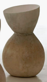 VASE INCLINE WHITE 41x41x62