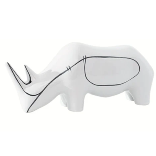 White Hand painted cow ornament-B
