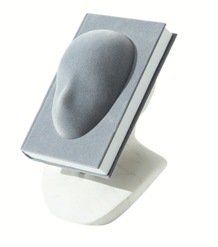 Masked book ornaments grey