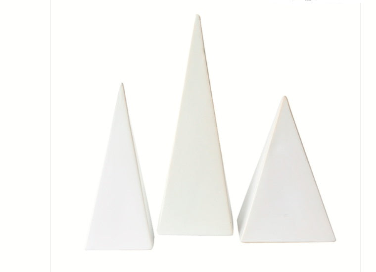 White triangle decoration -A