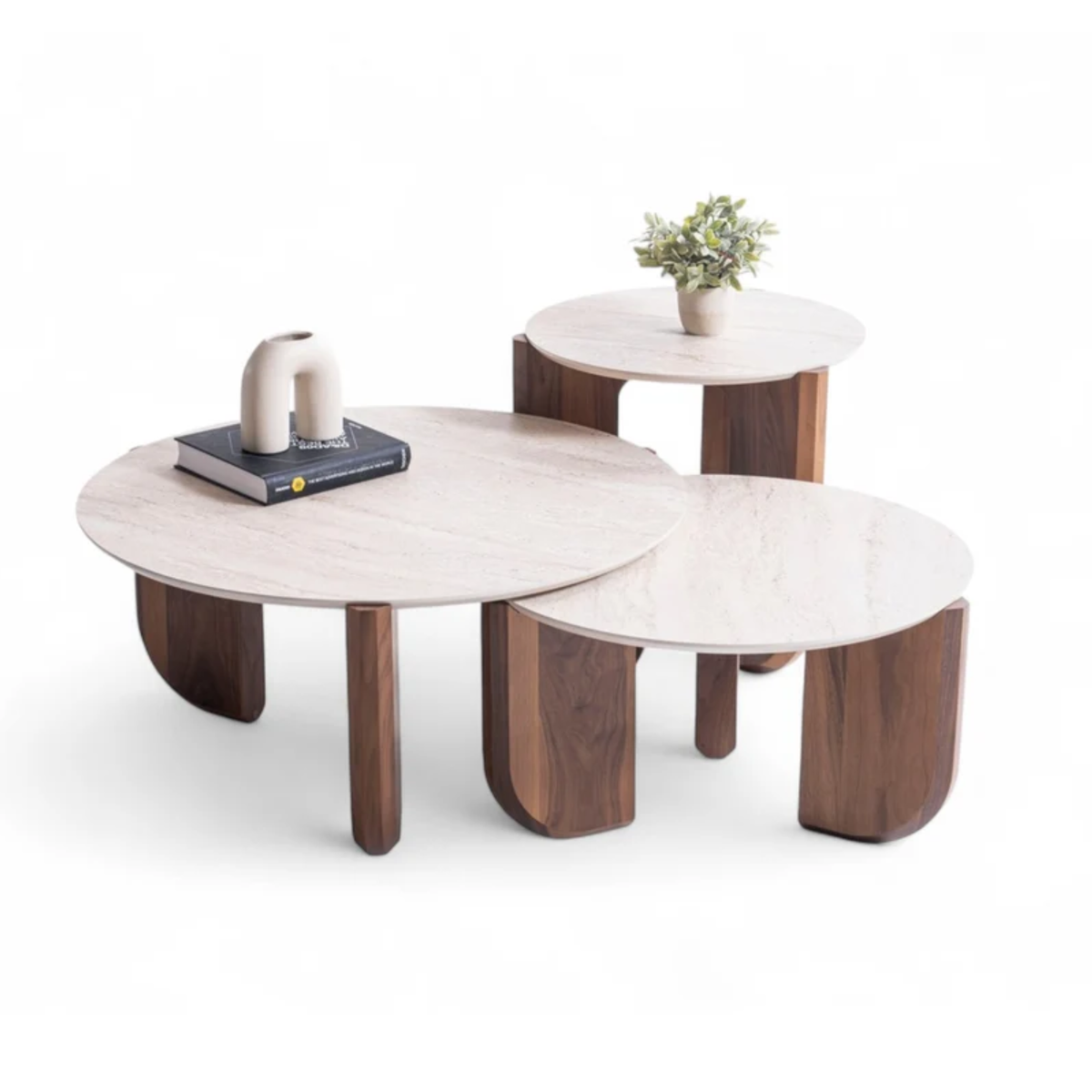 SET DE MESA DE CENTRO TRAVERTINO 720 ON