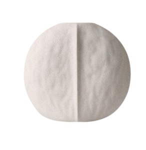 Accesorio Decorativo White Round Flat Vase -B FLO